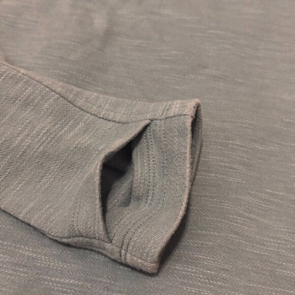 L.L. BEAN Misses Quarter-Zip Long Sleeve Hooded Sweater Size M-Reg - Blue - Picture 5 of 5